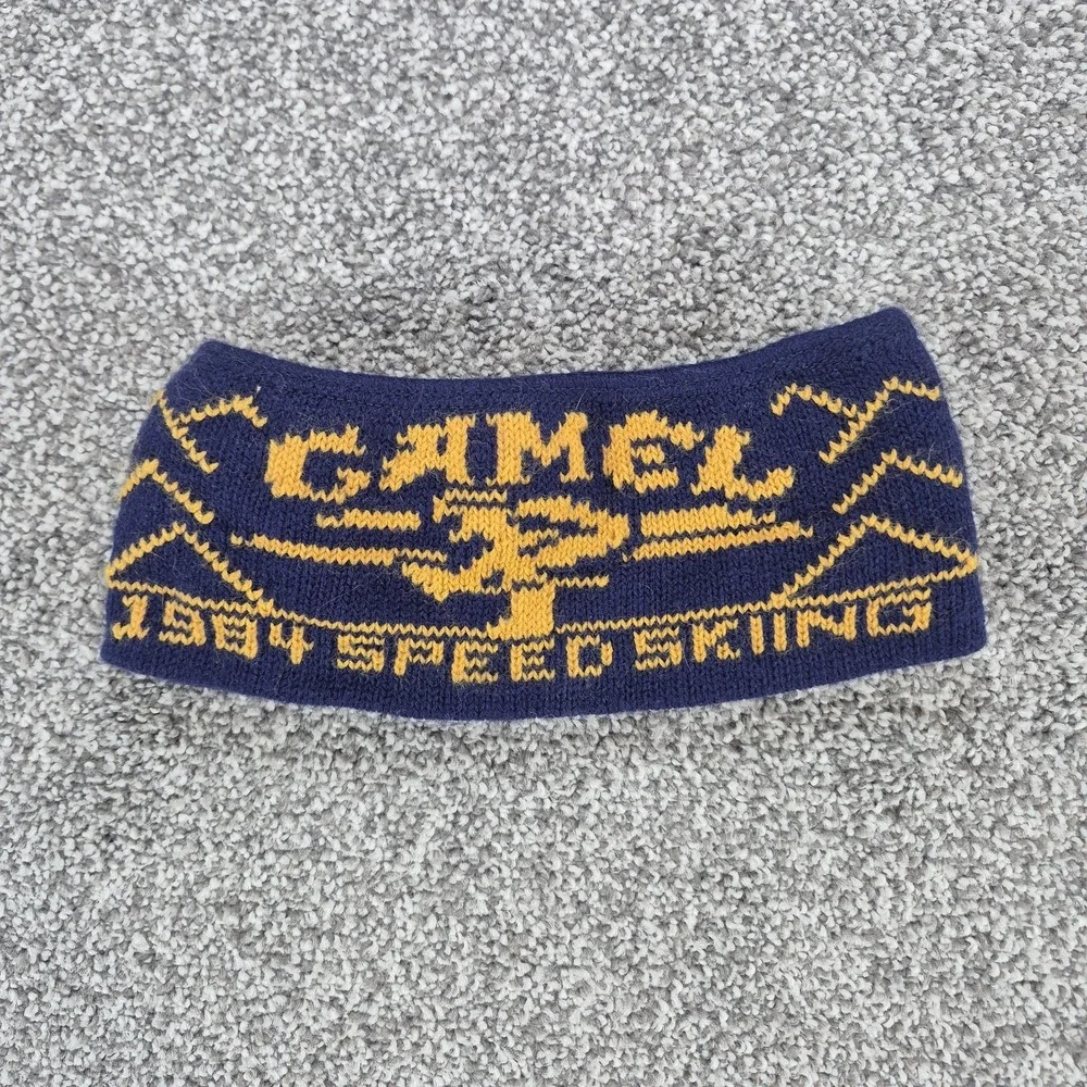 Vintage Camel‎ 1984 Speed Skiing Headband Knit Winter Earwarmers